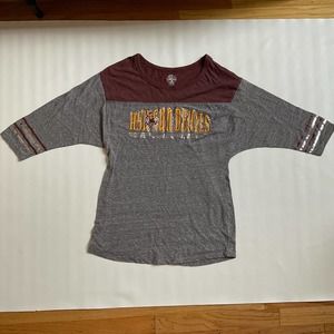 Arizona State University Gray and Maroon Three Quarter Sleeve Top - Size S
